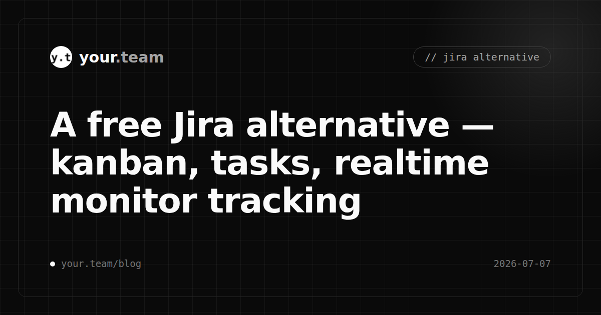A free Jira alternative with kanban, tasks and screen monitoring